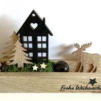 Advent to go, kleine weihnachtliche Holzdeko Bild 1