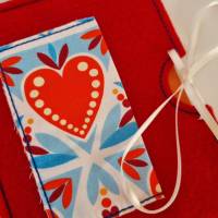 Gutscheinhülle und Blanco-Klappkarte - klein in rot "Herz" - mit Fach für Gutscheine in Scheckkartengröß Bild 7