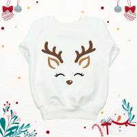 Weihnachtspullover für Baby und Kinder mit Rentier Aufdruck - Weihnachtssweater - verschiedene Rentiere zur Auswahl Bild 4