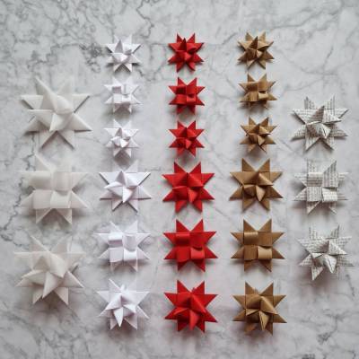 Fröbelsterne Papierstreifen-Set, inkl. Anleitung „Auswahlmöglichkeiten“