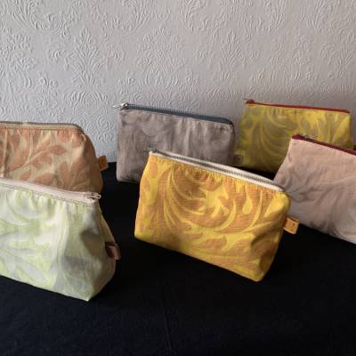 Kosmetiktasche, Kosmetikbeutel, Kulturbeutel, Schminktasche, Schminkbeutel, hochwertiger Baumwollstoff, versch. Farben,