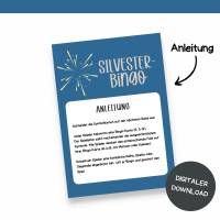 Bingo für Silvester Druckvorlage - Silvesterbingo zum Selberdrucken - Bingo für Silvesterfeier - Digitaler Download Bild 4