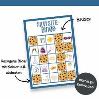 Bingo für Silvester Druckvorlage - Silvesterbingo zum Selberdrucken - Bingo für Silvesterfeier - Digitaler Download Bild 8