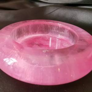 2er Set Teelichthalter pink transparent flach rund aus Resin Epoxidharz Bild 9