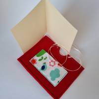 Gutscheinhülle und Blanco-Klappkarte - klein in rot "Vogel" - mit Fach für Gutscheine in Scheckkartengröß Bild 8