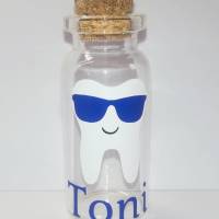 Zahnglas für Milchzähne Individualisiert mit Namen und Zahnmotiv Bild 4