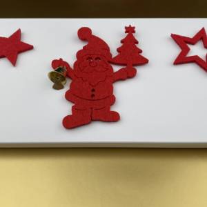 Verpackung für Geldgeschenke Weihnachten, Gutscheinverpackung, Gutschein, Geschenkgutschein, Weihnachtsmann mit Glocke. Bild 2