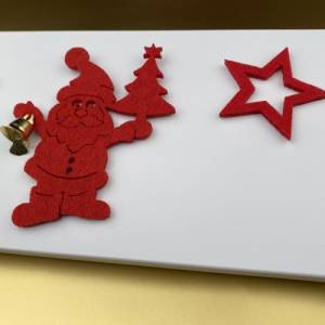 Verpackung für Geldgeschenke Weihnachten, Gutscheinverpackung, Gutschein, Geschenkgutschein, Weihnachtsmann mit Glocke. Bild 4
