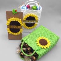 Häkelanleitung Sonnenblumen Geschenktüte in 3 Versionen - einfach auch für Anfänger Bild 2