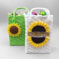 Häkelanleitung Sonnenblumen Geschenktüte in 3 Versionen - einfach auch für Anfänger Bild 4