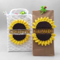Häkelanleitung Sonnenblumen Geschenktüte in 3 Versionen - einfach auch für Anfänger Bild 6