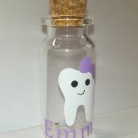 Zahnglas für Milchzähne Individualisiert mit Namen und Zahnmotiv Bild 10