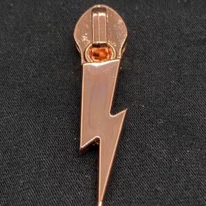 Zipper Blitz, breit, rosegold, 1 Stück / Schieber für Reißverschlüsse mit Spiralraupe Bild 2