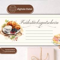 Gutschein für ein Frühstück | Frühstücksgutschein Vorlage PDF Geschenkgutschein | DIY Geschenk Freundin Bild 8