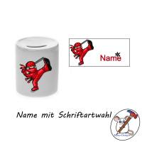 Spardose Motiv Ninja mit Name / Personalisierbar / Sparbüchse / Sparschwein Bild 2