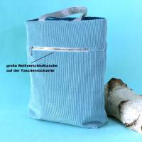 Cord shopper / Tragetasche aus Cord / Tote Bag für Damen und Herren/  Cordtasche/ Einkaufsbeutel groß / blau Bild 10
