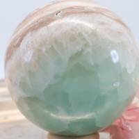 Karibischer Calcit - Aragonit 74 mm ~ Meditation ~ Heilsteine Aragonit Edelsteinkugeln ~Kristalle ~ Sphäre Kristall Bild 4