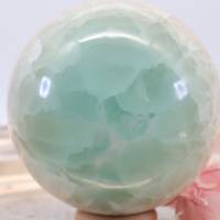 Karibischer Calcit - Aragonit 74 mm ~ Meditation ~ Heilsteine Aragonit Edelsteinkugeln ~Kristalle ~ Sphäre Kristall Bild 8