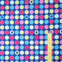 Softshell Stoff Kinder: Bunte Dots auf Dunkelblau // Softshell Meterware für Kinder (50cm) Bild 3