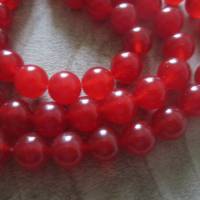 Chalzedon Perlen 10 mm Edelstein Rot Bild 3