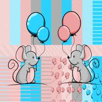 Digistamp Maus Luftballon große Ohren Mäuschen Bild 1
