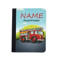 Feuerwehr Zeugnismappe personalisiert | Zeugnismappe | Zeugnismappe mit Namen | Urkundenmappe Bild 1