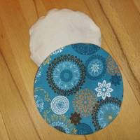 Wärmekissen / Kirschkernkissen - Blau mit Mandala Muster (Ein- oder Zweiteilig auch zum Füllen) Bild 2
