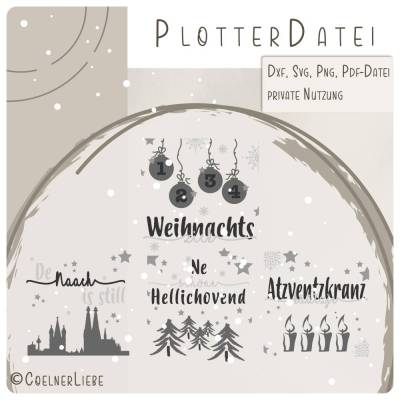 Plotterdatei Kölsche Weihnacht – Komplettes Set für kreative Weihnachten im Kölner Stil