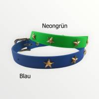 Hundehalsband mit Sternen in kupfer/19mm breit/Gr. M 33-45cm aus BioThane/ Zaumschnalle Stahl/Edelstahl/in 10 Farben Bild 6