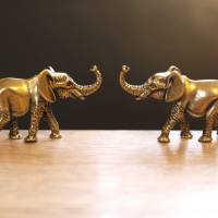 Miniatur Elefant Glücksbringer mit Mutmacher-Karte Weisheit und Kraft – Du schaffst das! Bild 4