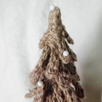 Kleiner gehäkelter Weihnachtsbaum aus Jute, Weihnachtsdeko Bild 3