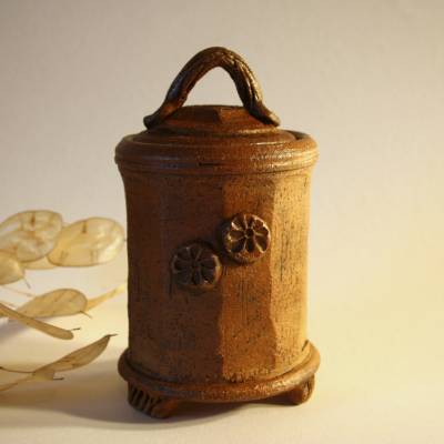 Keramik Dose mit Deckel Holzbrandkeramik