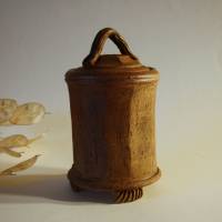 Keramik Dose mit Deckel Holzbrandkeramik Bild 3