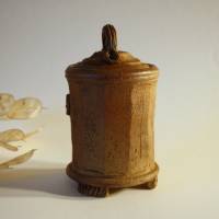 Keramik Dose mit Deckel Holzbrandkeramik Bild 4