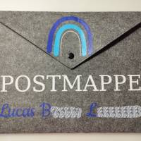 Personalisierte Postmappe/Dokumententasche für das Schulkind mit Regenbogenmotiv Bild 6
