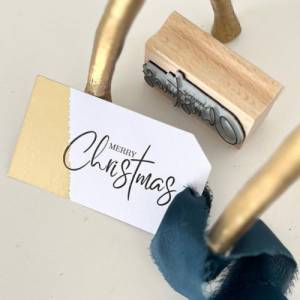 Stempel Merry Christmas | Holzstempel | Weihnachten Bild 1