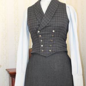 1890er Ladies Vest Belle Epoche Sufragette Wolle oder Wollmischung Bild 2