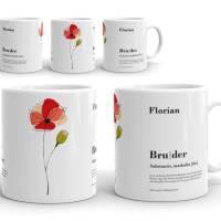 Bruder Tasse Definition Geschenk Tee Keramik-Tasse Bild 1