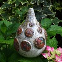 Stabspitze aus Keramik mit einem Art Ornamentenmuster frostfeste Gartenkeramik für Stab Bild 5