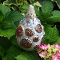 Stabspitze aus Keramik mit einem Art Ornamentenmuster frostfeste Gartenkeramik für Stab Bild 5