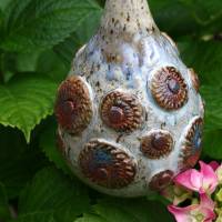 Stabspitze aus Keramik mit einem Art Ornamentenmuster frostfeste Gartenkeramik für Stab Bild 6
