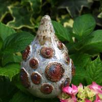 Stabspitze aus Keramik mit einem Art Ornamentenmuster frostfeste Gartenkeramik für Stab Bild 8
