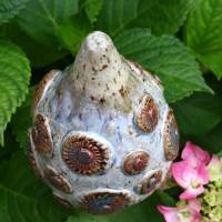 Stabspitze aus Keramik mit einem Art Ornamentenmuster frostfeste Gartenkeramik für Stab Bild 9