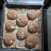 Brotbeutel Zitrone aus antikem Rolltuch gefüttert mit Leinen Bild 5