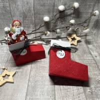 Nikolausstiefel als Geschenkverpackung zu Nikolaus o. Weihnachten, kleines Mitbringsel, Goodie, Gastgeschenk, Gutschein Bild 2