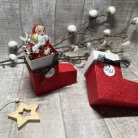 Nikolausstiefel als Geschenkverpackung zu Nikolaus o. Weihnachten, kleines Mitbringsel, Goodie, Gastgeschenk, Gutschein Bild 4
