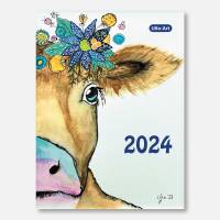Kalender 2024, Wandkalender in Din A5, 14 Blatt, Aquarell Illustrationen,UKo-Art Werkstatt-Kalender der Seelenmalerinnen Bild 1