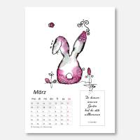 Kalender 2024, Wandkalender in Din A5, 14 Blatt, Aquarell Illustrationen,UKo-Art Werkstatt-Kalender der Seelenmalerinnen Bild 5