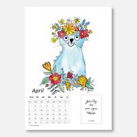 Kalender 2024, Wandkalender in Din A5, 14 Blatt, Aquarell Illustrationen,UKo-Art Werkstatt-Kalender der Seelenmalerinnen Bild 6