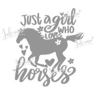 Reflektor Bügelbild Pferd Girl WHO LOVES HORSES (diverse Größen) *Eigenproduktion Bild 1